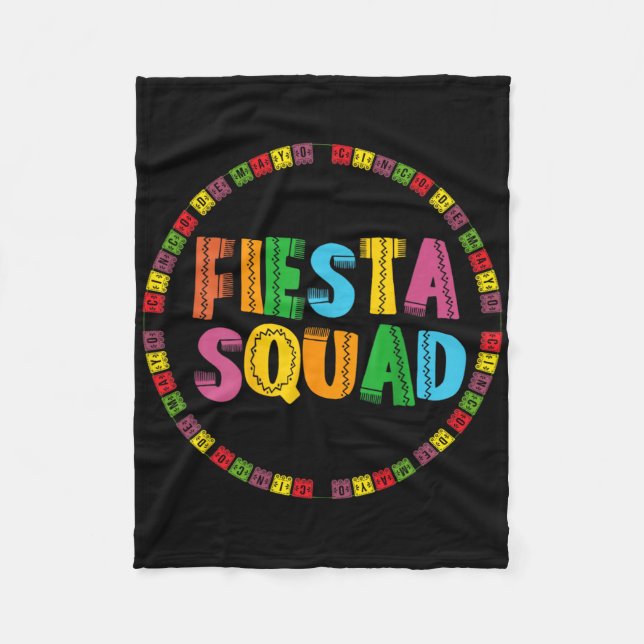 Cobertor De Velo Cinco De Mayo Fiesta Squad Funny Vamos Fiesta Mexi (Frente)