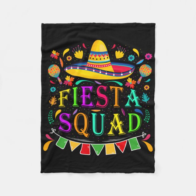 Cobertor De Velo Cinco De Mayo Fiesta Squad Partido Mexicano Cinco  (Frente)