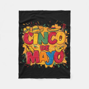 Cobertor De Velo Cinco De Mayo Guitarra Mexicana Cactus Para Homens