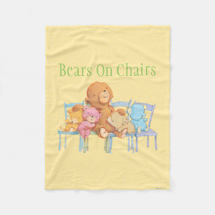 Cobertor De Velo Cinco Fofinhos e Ursos Coloridos nas Cadeiras 2