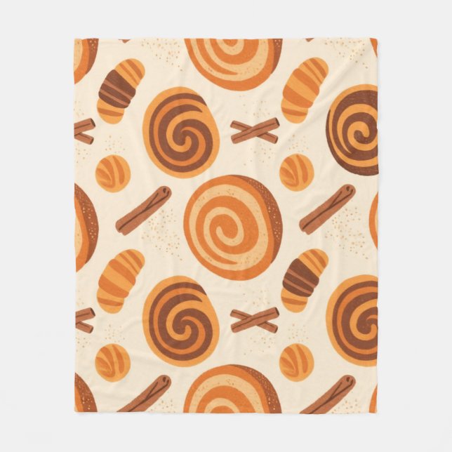 Cobertor De Velo Cinnamon Swirls Cozy Season - Outono (Frente)