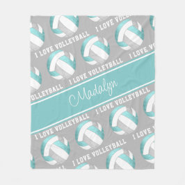 Cobertor De Velo cinza aqua garotas brancas adoram decote de voleib