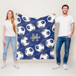 Cobertor De Velo cinza azul cores da equipe Eu adoro o padrão de te