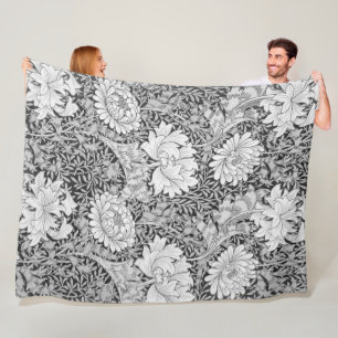 Cobertor De Velo Cinza Chrysanthemum, William Morris