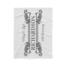 Cinza Clássica Acanthus Leaf Monograma Elegante St