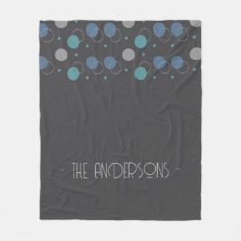 Cobertor De Velo Cinza com monograma