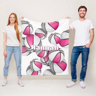 Cobertor De Velo cinza cor-de-rosa esferas esportes para raparigas