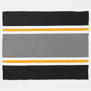 Cobertor De Velo Cinza desportiva Negra-Amarelo-Cinzenta Branca