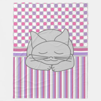 Cobertor De Velo Cinza Dormindo Blanket De Peito De Gato