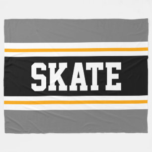 Cobertor De Velo Cinza Esportiva skate Esportivo Bandeiras Brancas