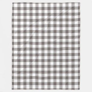Cobertor De Velo Cinza Gingham Pattern