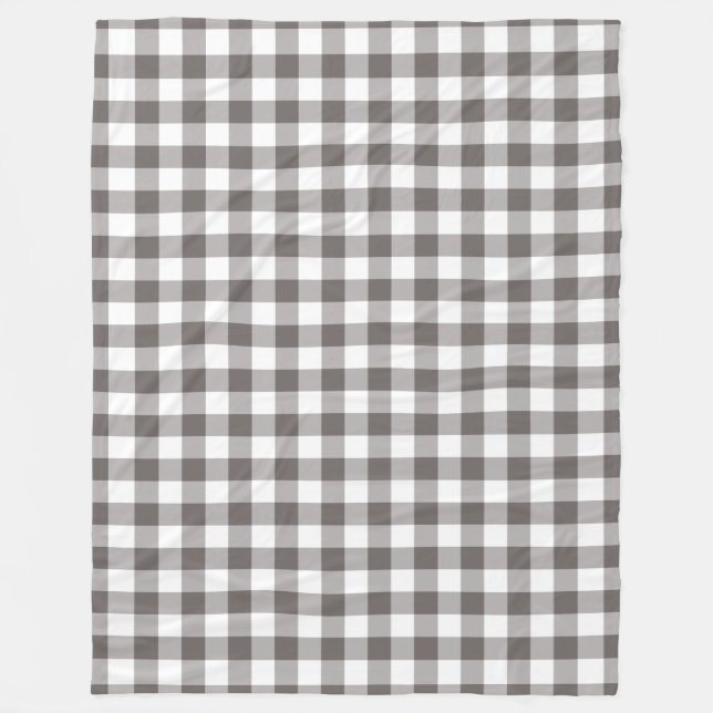 Cobertor De Velo Cinza Gingham Pattern (Frente)