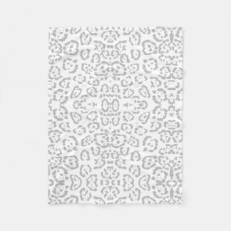 Cobertor De Velo Cinza, Leopardo, Impressão Animal