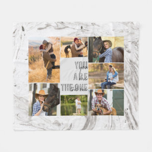 Cobertor De Velo Cinza Marble Você é a Colagem One 7 Photo