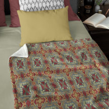 Cinza Tan Brown Ochre Ivory Red Tribal Art Pattern