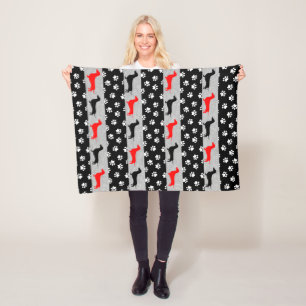 Cobertor De Velo Cinza Vermelha Negra Folha de Avelo