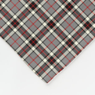 Cobertor De Velo Cinzas do clã de Thompson, preto, e Tartan