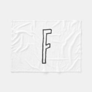 Cobertor De Velo Cinzas e Letra Branca Inicial Monograma Simples