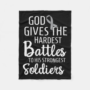 Cobertor De Velo Cinzas Motivacionais Sobreviventes De Cancer Céreb