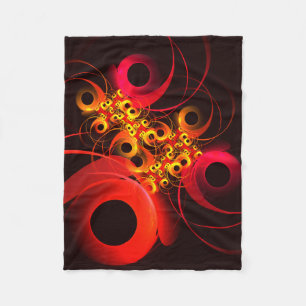 Cobertor De Velo Círculos Coloridos Padrão Moderno de Arte Abstrato