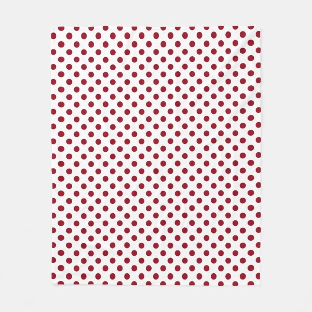 Cobertor De Velo Círculos de Bolinhas Vermelhas Crimson (Frente)