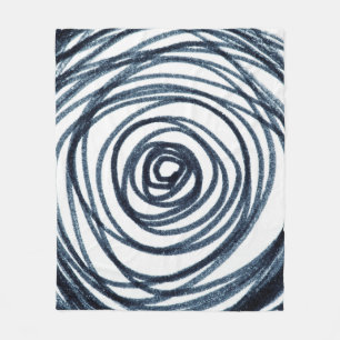 Cobertor De Velo Círculos desenhados à mão, padrão espiral com 