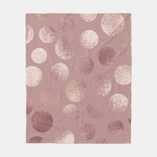 Cobertor De Velo Círculos Dourados rosa: Abstrato de Vintage