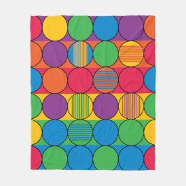 Cobertor De Velo Círculos e faixas coloridas