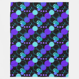 Cobertor De Velo Círculos e Formas Redondas Padrão em Preto