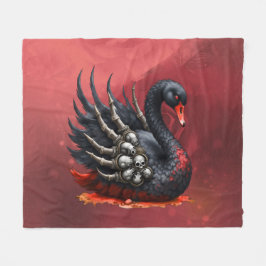 Cobertor De Velo Cisne Negro de Ossos – Elegância Gótica