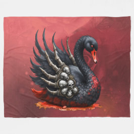 Cobertor De Velo Cisne Negro de Ossos – Elegância Gótica