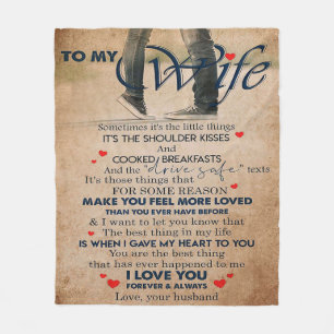 Cobertor De Velo Citação De Amor Para Esposa, Aniversário De Esp