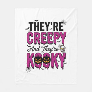 Cobertor De Velo Citação de Halloween Sinistro Kooky Assustador Vin