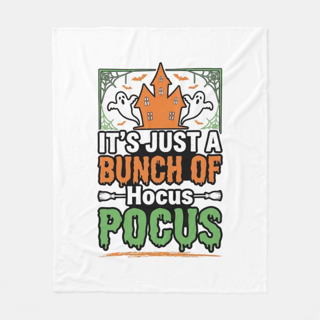 Cobertor De Velo Citação de Hocus Pocus de Halloween Design em Veto (Frente)