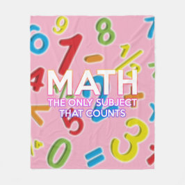 Cobertor De Velo Citação de Matemática Legal Moderno Feminino Rosa 