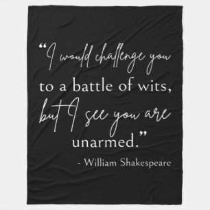 Cobertor De Velo Citação De Shakespeare - Batalha De Wits II