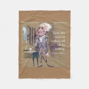 Cobertor De Velo Citação "Defenda Algo" de Alexander Hamilton