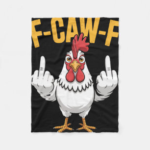 Cobertor De Velo Citação engraçada de humor de frango F-caw-f Meme