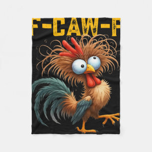 Cobertor De Velo Citação engraçada de humor de galinha F-caw-f Galo