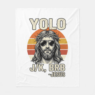 Cobertor De Velo Citação engraçada de Jesus gravura vintage pôr do 