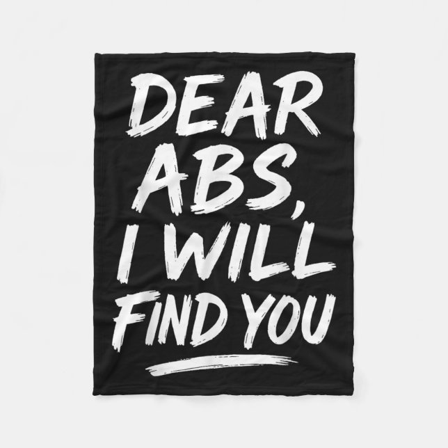 Cobertor De Velo Citação engraçada querida Abs Amantes de fitness e (Frente)