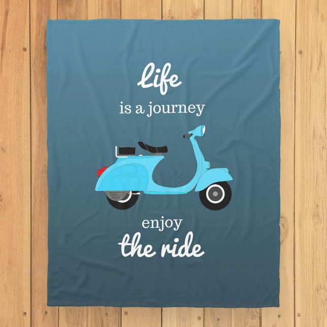 Cobertor De Velo Citação Inspiradora de Vida Azul Ombre (Criador carregado)
