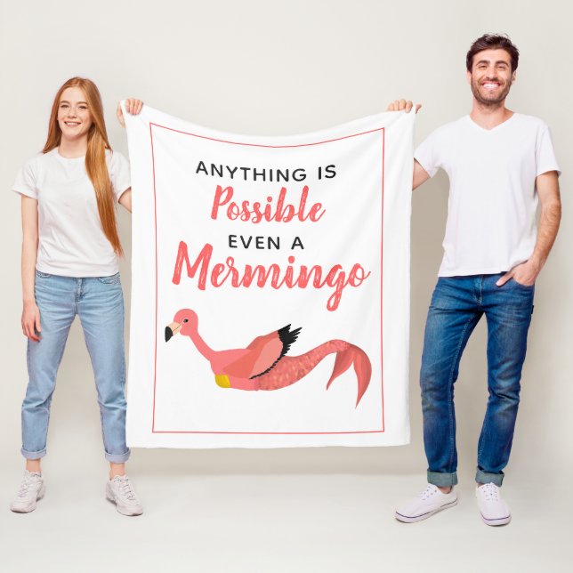 Cobertor De Velo Citação Inspirativa Flamingo, Sereia Rosa-Rosa-Gel (In Situ)