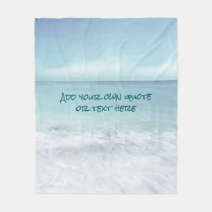Cobertor De Velo Citação Personalizada da Costa do Oceano Azul da P