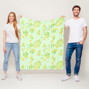Cobertor De Velo Citrinos Verdes Tropicais SUMMER Laranja-limão