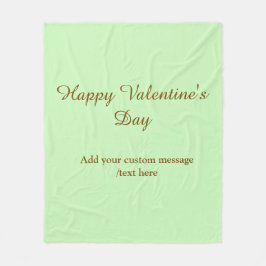 Cobertor De Velo Citrus green brown happy Valentine's day simple 