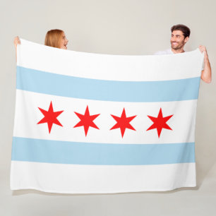 Cobertor De Velo City Flag de Chicago (Illinois)