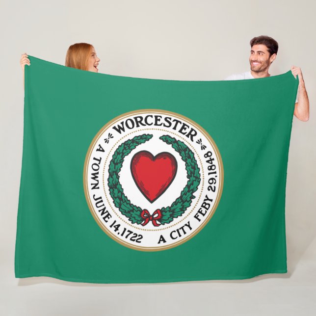 Cobertor De Velo City Flag of Worcester (Massachusetts) (In Situ)