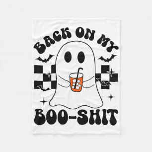 Cobertor De Velo Ck Engraçado No Meu Boo - Ghost Halloween Louca Se