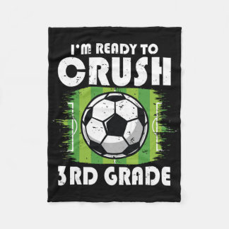 Cobertor De Velo Ck To School First Day Of 3rd Grade Soccer Boys Ki